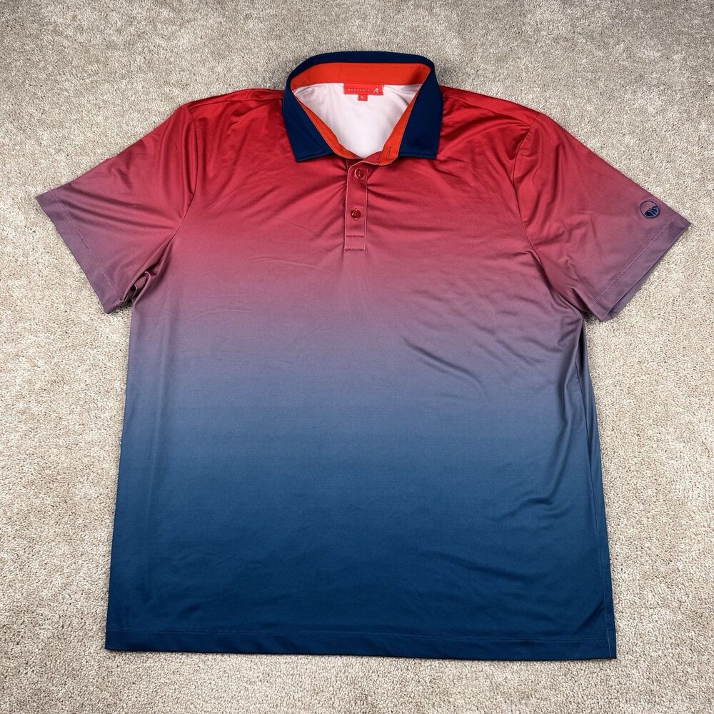 Redvanly Golf Polo Shirt The Cliffs Club Course Red Mens XL Athletic Performance